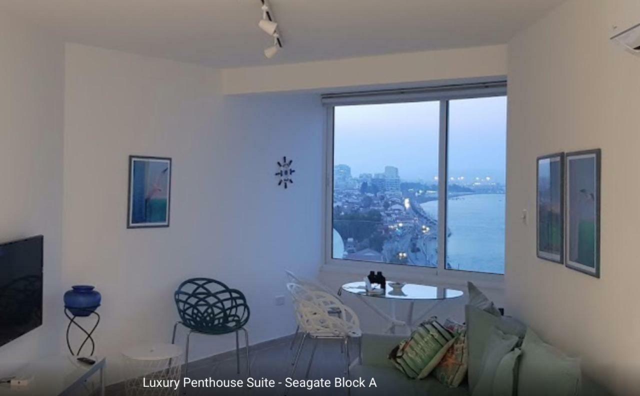 Luxury Penthouse 1Br-Seafront-Seasonal Pool-Central Lárnaka Kültér fotó